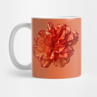 Stunningly Beautiful Red Carnation Vector Cut Out Mug